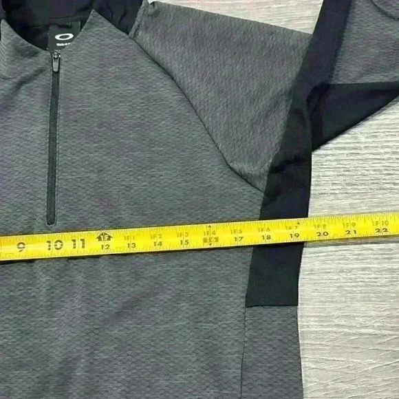 Oakley Knockdown Mixed Fleece 1/4 Zip Jumper Jacket Forged Iron Mens Grey Sz XS - Picture 13 of 16